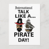 internationale praat als een piratendag briefkaart (Voorkant)