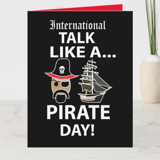 internationale praat als een piratendag kaart (Voorkant)