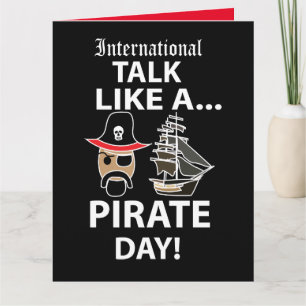 internationale praat als een piratendag kaart