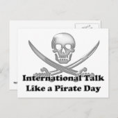 Internationale praatjes als een piratendag briefkaart (Voorkant / Achterkant)