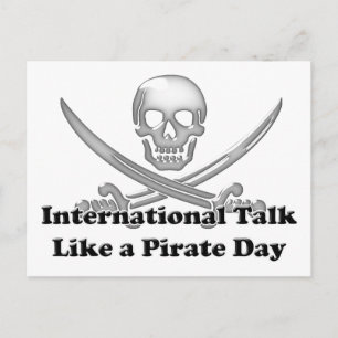 Internationale praatjes als een piratendag briefkaart