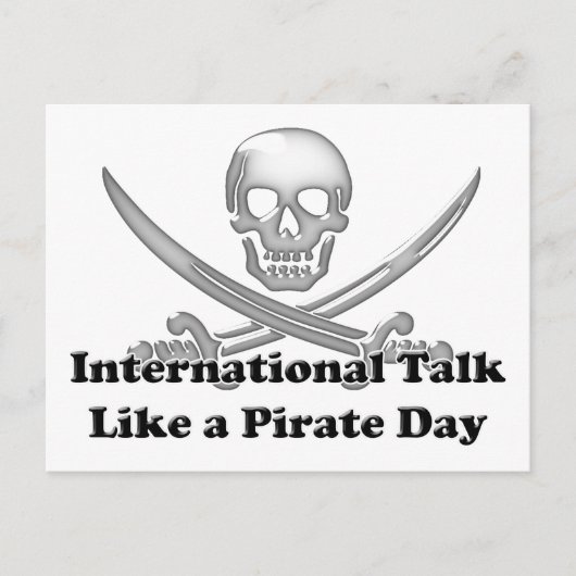 Internationale praatjes als een piratendag briefkaart (Voorkant)