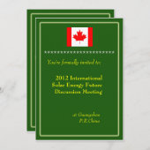 Internationale, professionele zakelijke vergaderin kaart (Voorkant / Achterkant)