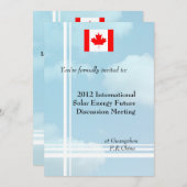 Internationale, professionele zakelijke vergaderin kaart (Voorkant / Achterkant)