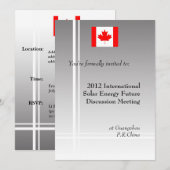 Internationale, professionele zakelijke vergaderin kaart (Voorkant / Achterkant)