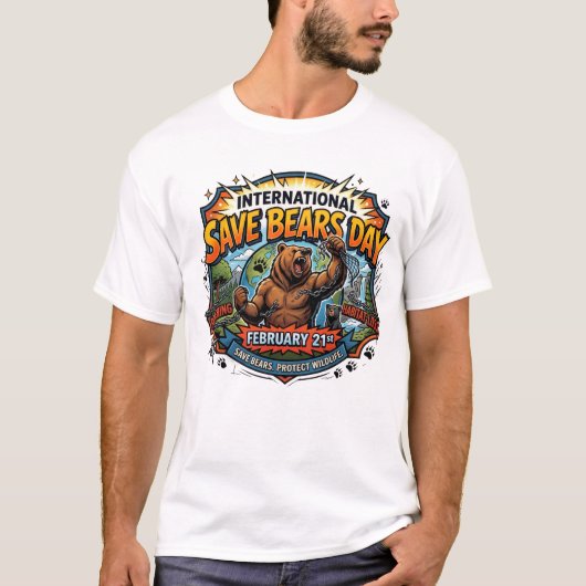 Internationale Red Bevers Dag 21 februari T-shirt (Voorkant)