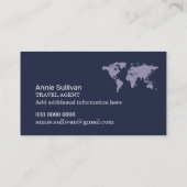 Internationale reisagent Jet Wereldkaart Visitekaartje (Achterkant)