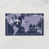Internationale reisagent Jet Wereldkaart Visitekaartje (Voorkant)