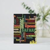 Internationale reiszegeningen briefkaart (Staand voorkant)