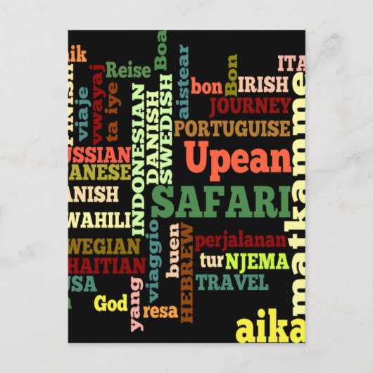 Internationale reiszegeningen briefkaart (Voorkant)