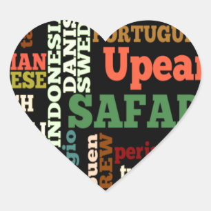 Internationale reiszegeningen hart sticker