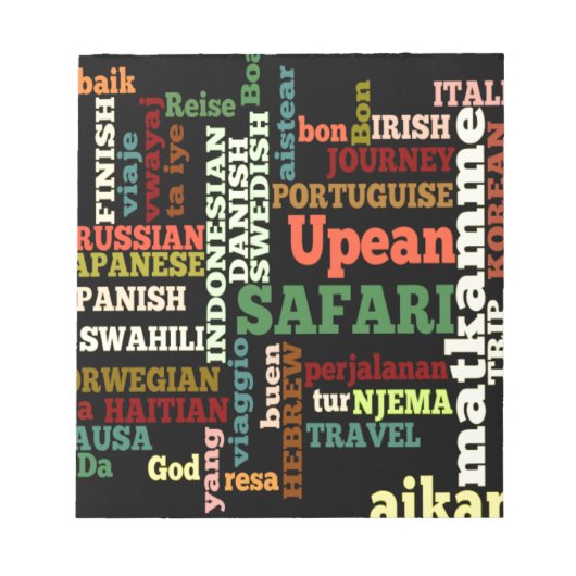 Internationale reiszegeningen notitieblok (Voorkant)