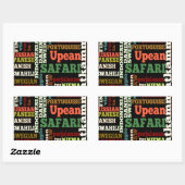 Internationale reiszegeningen rechthoekige sticker (Vel)