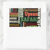 Internationale reiszegeningen rechthoekige sticker (Tas)