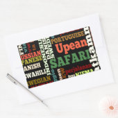 Internationale reiszegeningen rechthoekige sticker (Envelop)