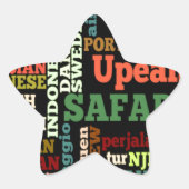 Internationale reiszegeningen ster sticker (Voorkant)