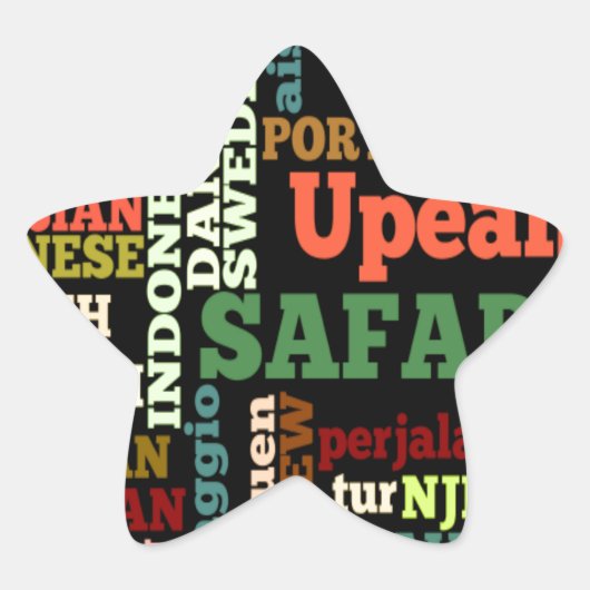 Internationale reiszegeningen ster sticker (Voorkant)