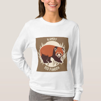 Internationale rode panda dag t-shirt