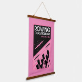 Internationale roeien voor vrouwen hangend wandkleed (Gebogen)