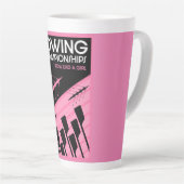 Internationale roeien voor vrouwen latte mok (Rechterhoek)