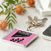 Internationale roeien voor vrouwen sleutelhanger (Zijkant)