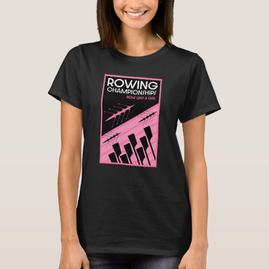 Internationale roeien voor vrouwen t-shirt (Voorkant)