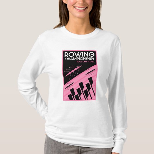 Internationale roeien voor vrouwen t-shirt (Voorkant)