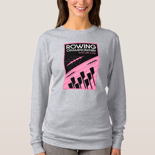 Internationale roeien voor vrouwen t-shirt (Voorkant)