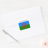 Internationale Roma-dag vlaggen Vierkante Sticker (Envelop)