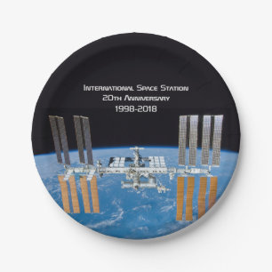 Internationale Ruimtestation ISS 20e verjaardag Papieren Bordje