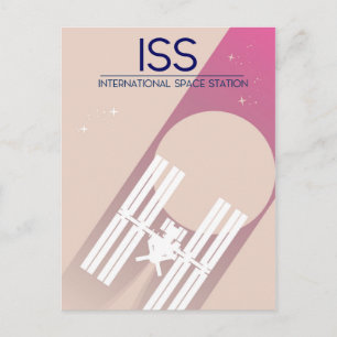 Internationale ruimtestation ruimte kunst. briefkaart