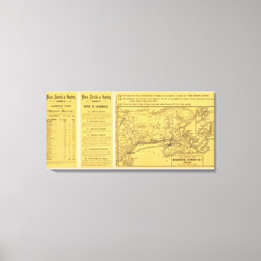 Internationale scheepvaartroutes, Nova Scotia Canvas Afdruk (Voorkant)