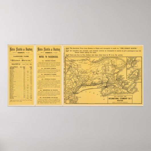 Internationale scheepvaartroutes, Nova Scotia Poster (Voorkant)