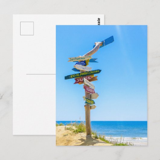 Internationale Signering op het Briefkaart van de  (Voorkant / Achterkant)