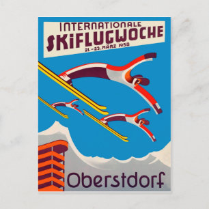 Internationale skiwedstrijd in Oberstdorf Briefkaart