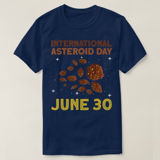 Internationale steroïddag - 30 juni - Asteroïde al T-shirt (Design voorkant)
