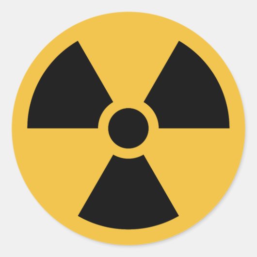 Internationale stickers met ioniserende straling (Voorkant)