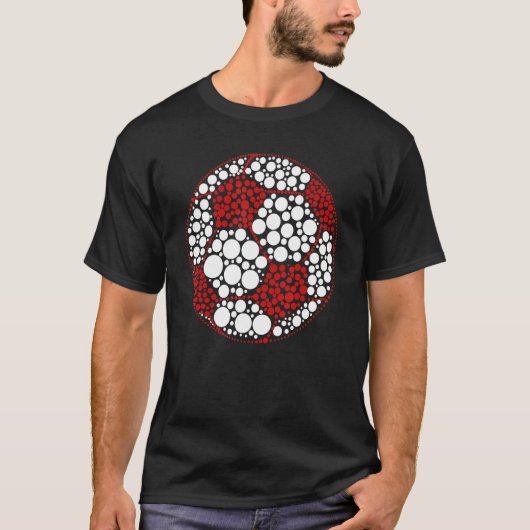 Internationale Stippendag Gekleurde Voetbal Stipp T-shirt (Voorkant)