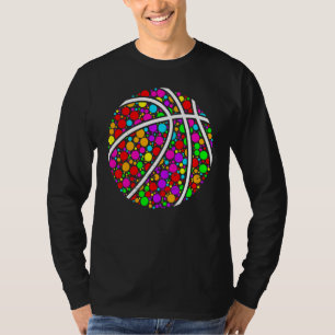 Internationale Stippendag Kleurrijke Basketbal St T-shirt