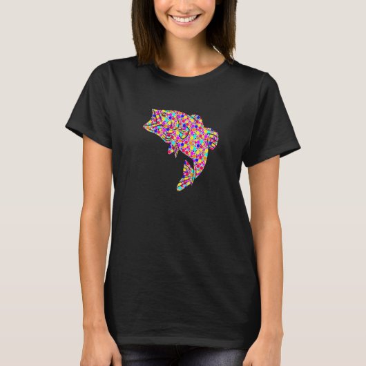 Internationale Stippendag Kleurrijke Gestippelde V T-shirt (Voorkant)