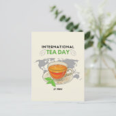 Internationale Tea Day Briefkaart (Staand voorkant)
