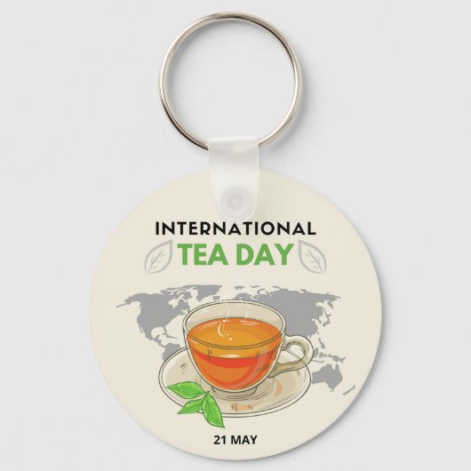 Internationale Tea Day Sleutelhanger (Voorkant)