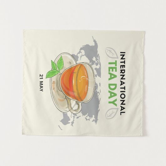 Internationale Tea Day Wandkleed (Voorkant (horizontaal))