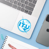 internationale telecommunicatie-unie sticker (Laptop met iPhone)