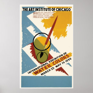 Internationale tentoonstelling van Waterverven Poster