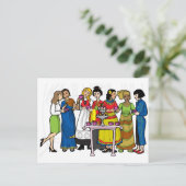 Internationale theepartij briefkaart (Staand voorkant)