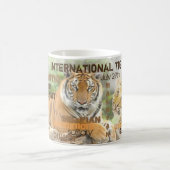 Internationale tijgerdag, 29 juli, Typografie Art Koffiemok (Center)