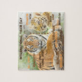 Internationale tijgerdag, 29 juli, Typografie Art Legpuzzel (Verticaal)