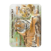 Internationale tijgerdag, 29 juli, Typografie Art Magneet (Verticaal)