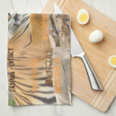 Internationale tijgerdag, 29 juli, Typografie Art Theedoek (Quarter Fold)